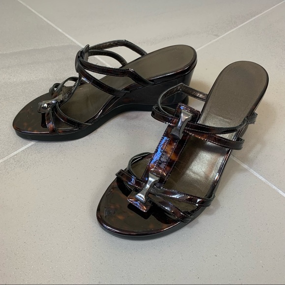 Stuart Weitzman Wedge Slides Sandals